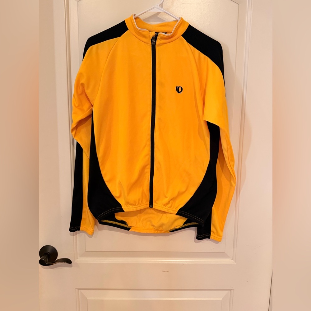 Pearl Izumi Men’s Medium Black & yellow heavy weight Cycling Jacket Vintage